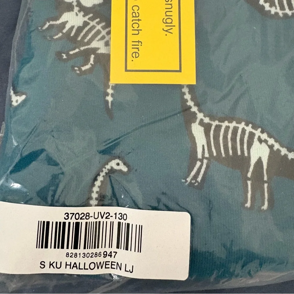NWT Hanna Andersson Skeleton Dinosaur Organic Pajama Set Size 130 - Picture 4 of 5